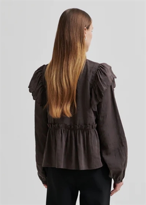 Terra frill bluse Chocolate Plum Second Female 